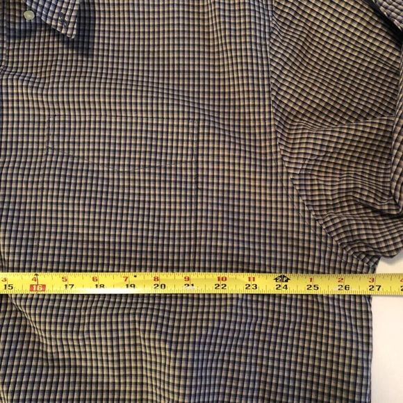 Ezs By Haggar Mens Button Down Shirt Multicolor Plaid Long Sleeve Pocket XXL - Picture 6 of 7